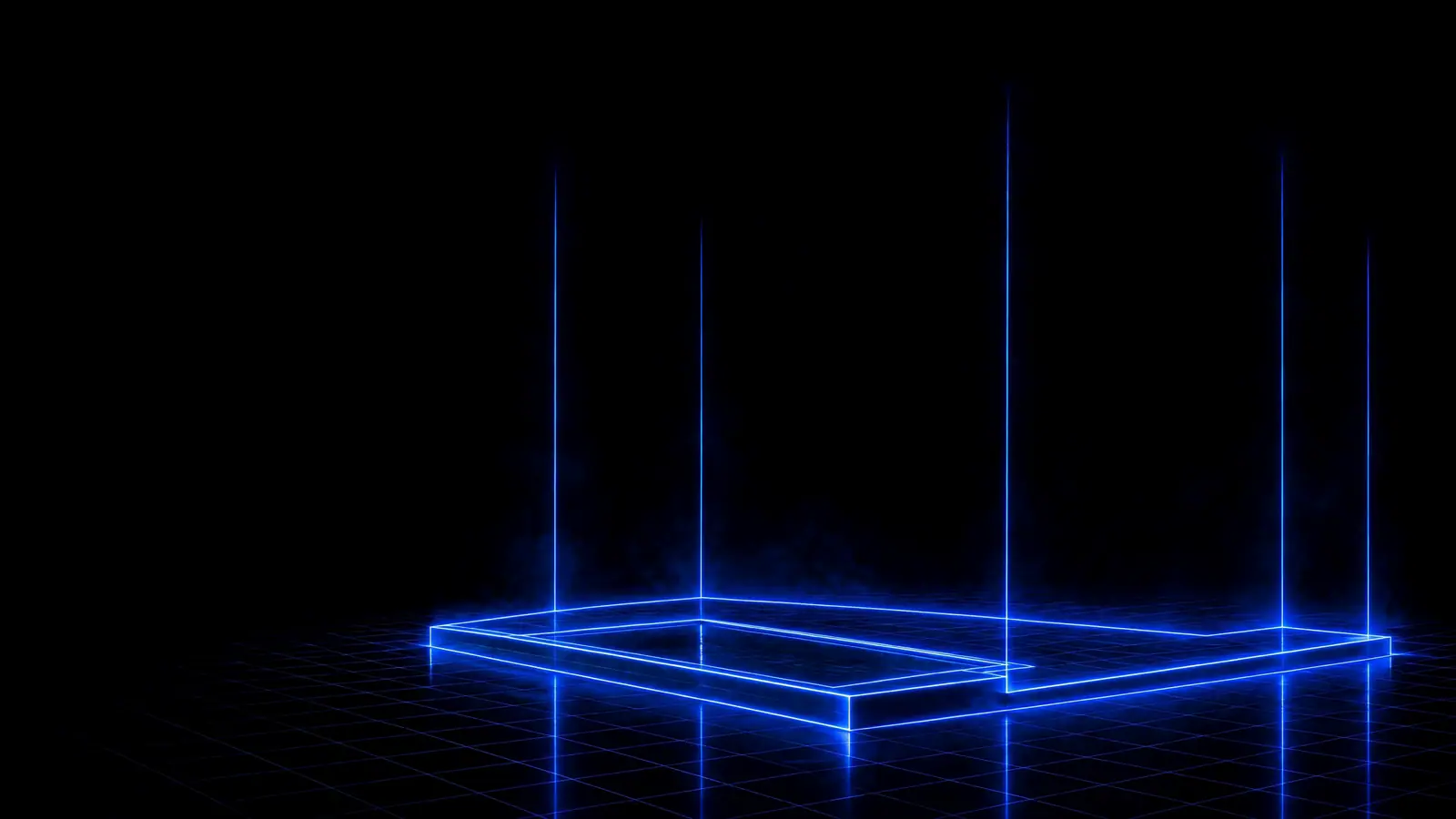 An empty lot on the blueprint grid